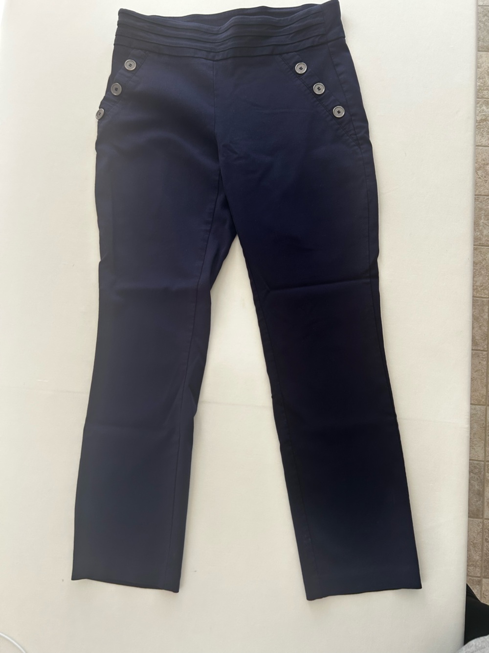 Joe B Deep Navy Ponte Slim Trousers